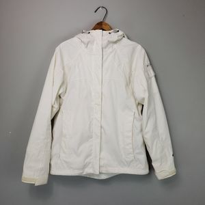 Columbia Arcadia Rain Jacket White Omni tech Med